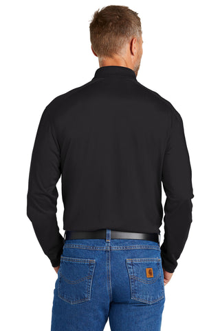 CornerStone Select Lightweight Snag-Proof Long Sleeve Polo (Black)