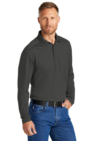 CornerStone Select Lightweight Snag-Proof Long Sleeve Polo (Charcoal)