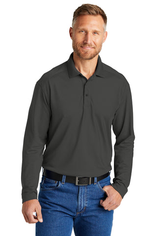 CornerStone Select Lightweight Snag-Proof Long Sleeve Polo (Charcoal)