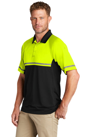 CornerStone Select Lightweight Snag-Proof Enhanced Visibility Polo (Safety Yellow/ Black)