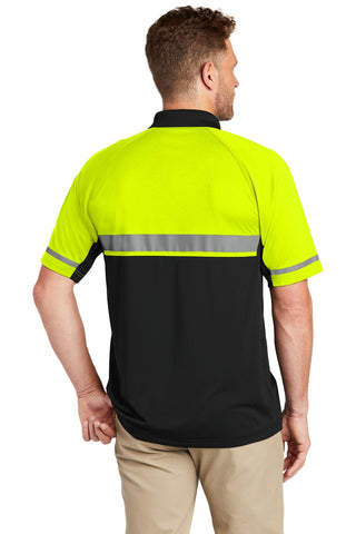 CornerStone Select Lightweight Snag-Proof Enhanced Visibility Polo (Safety Yellow/ Black)