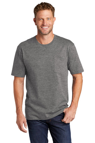 CornerStone Workwear Pocket Tee (Heathered Charcoal)