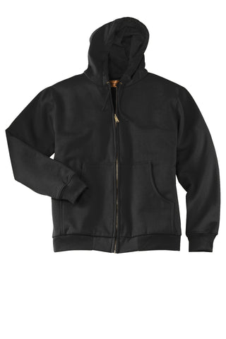 CornerStone Heavyweight Full-Zip Hooded Sweatshirt with Thermal Lining (Black)
