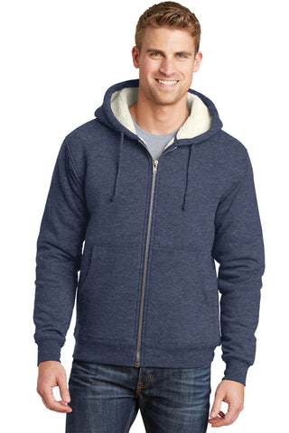 CornerStone Heavyweight Sherpa-Lined Hooded Fleece Jacket (Navy)