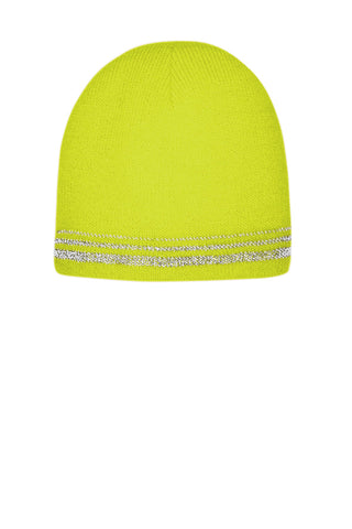 CornerStone Lined Enhanced Visibility with Reflective Stripes Beanie (Safety Yellow/ Reflective)