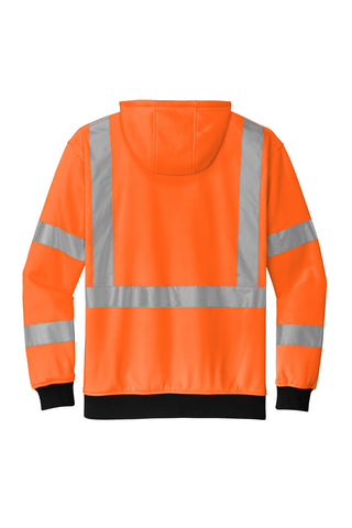 CornerStone A107 Class 3 Heavy-Duty Fleece Full-Zip Hoodie (Safety Orange)