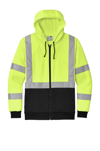 CornerStone A107 Class 3 Heavy-Duty Fleece Full-Zip Hoodie (Safety Yellow)