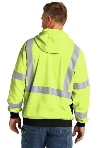 CornerStone A107 Class 3 Heavy-Duty Fleece Full-Zip Hoodie (Safety Yellow)