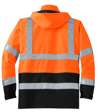 CornerStone ANSI 107 Class 3 Waterproof Parka (Safety Orange/ Black)