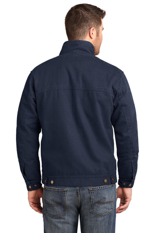 CornerStone Washed Duck Cloth Flannel-Lined Work Jacket (Navy)