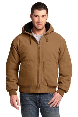 CornerStone Washed Duck Cloth Insulated Hooded Work Jacket (Duck Brown)