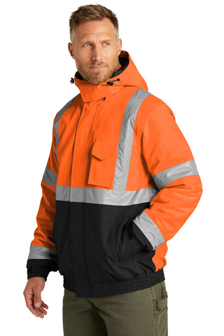 CornerStone ANSI 107 Class 3 Economy Waterproof Insulated Bomber Jacket (Safety Orange)