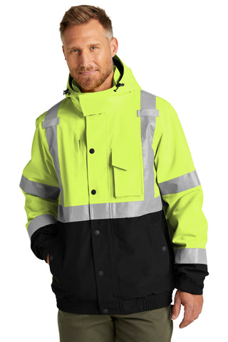 CornerStone ANSI 107 Class 3 Waterproof Insulated Ripstop Bomber Jacket (Safety Yellow)