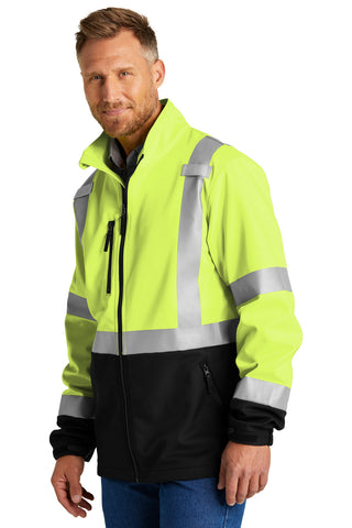 CornerStone ANSI 107 Class 3 Soft Shell Jacket (Safety Yellow)