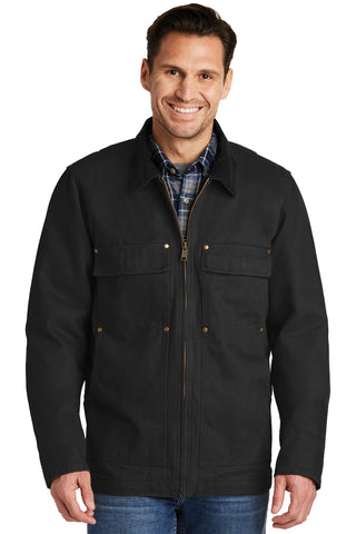 CornerStone Washed Duck Cloth Chore Coat (Black)