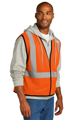 CornerStone ANSI 107 Class 2 Economy Mesh One-Pocket Vest (Safety Orange)