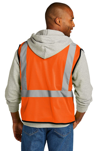 CornerStone ANSI 107 Class 2 Economy Mesh One-Pocket Vest (Safety Orange)