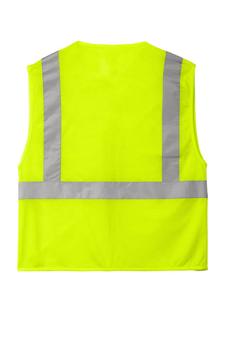 CornerStone ANSI 107 Class 2 Economy Mesh Zippered Vest (Safety Yellow)