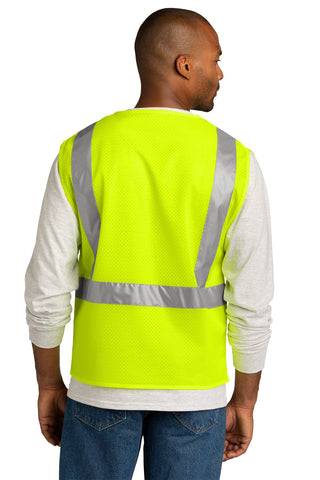 CornerStone ANSI 107 Class 2 Mesh Zippered Vest (Safety Yellow)