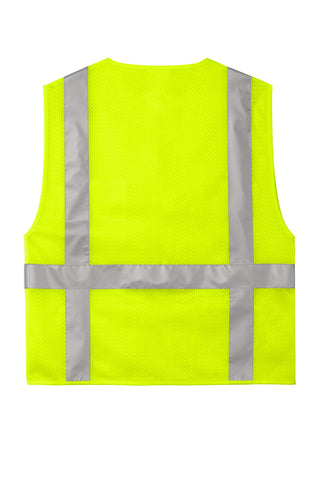 CornerStone ANSI 107 Class 2 Mesh Six-Pocket Zippered Vest (Safety Yellow)