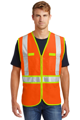 CornerStone ANSI 107 Class 2 Dual-Color Safety Vest (Safety Orange/ Safety Yellow)