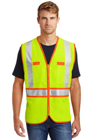 CornerStone ANSI 107 Class 2 Dual-Color Safety Vest (Safety Yellow/ Safety Orange)