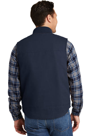 CornerStone Washed Duck Cloth Vest (Navy)