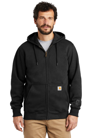 Carhartt Rain Defender Paxton Heavyweight Hooded Zip-Front Sweatshirt (Black)