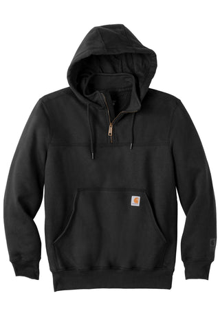 Carhartt Rain Defender Paxton Heavyweight Hooded Zip Mock Sweatshirt (Black)