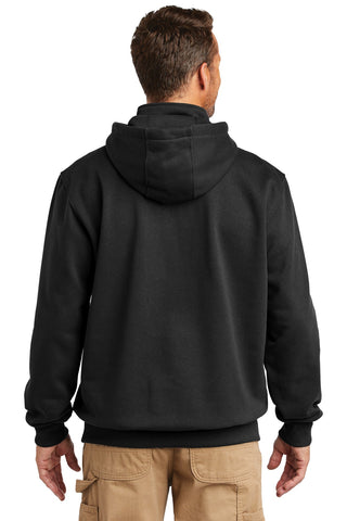 Carhartt Rain Defender Paxton Heavyweight Hooded Zip Mock Sweatshirt (Black)