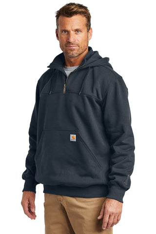 Carhartt Rain Defender Paxton Heavyweight Hooded Zip Mock Sweatshirt (New Navy)