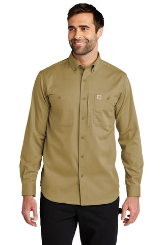 Carhartt Rugged Professional Series Long Sleeve Shirt (Dark Khaki)