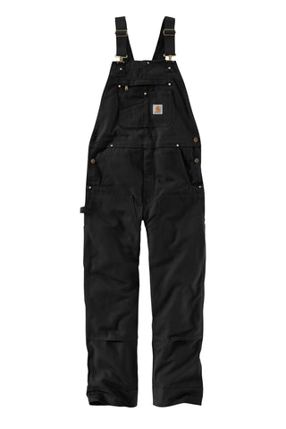 Carhartt Duck Unlined Bib Overalls (Black)