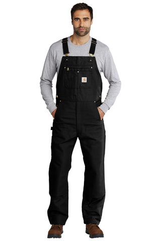 Carhartt Duck Unlined Bib Overalls (Black)