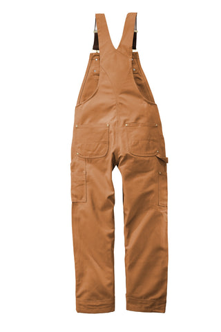 Carhartt Duck Unlined Bib Overalls (Carhartt Brown)