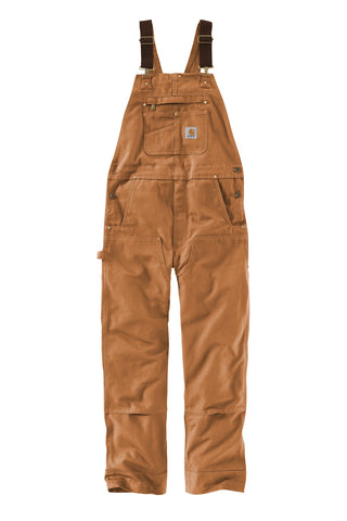 Carhartt Duck Unlined Bib Overalls (Carhartt Brown)