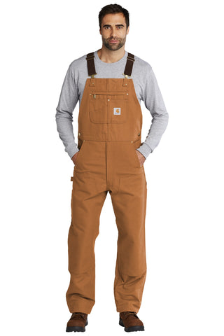 Carhartt Duck Unlined Bib Overalls (Carhartt Brown)