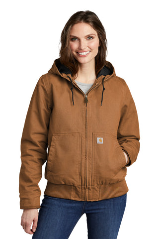 Carhartt Women's Washed Duck Active Jac (Carhartt Brown)