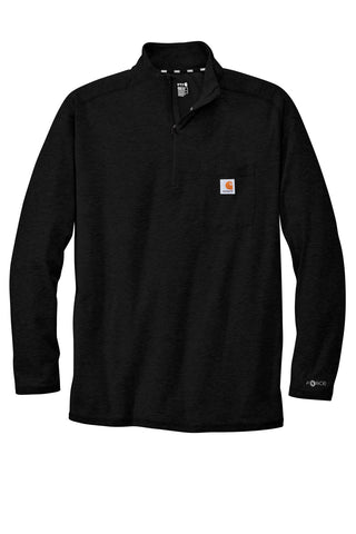 Carhartt Force 1/4-Zip Long Sleeve T-Shirt (Black)