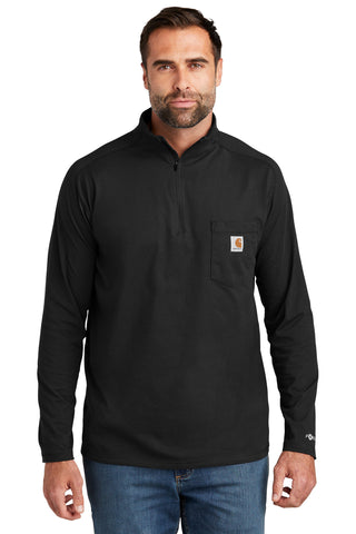 Carhartt Force 1/4-Zip Long Sleeve T-Shirt (Black)