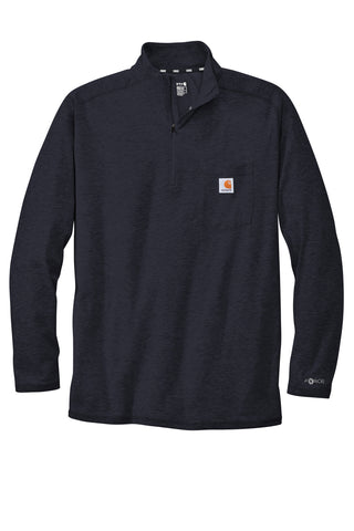 Carhartt Force 1/4-Zip Long Sleeve T-Shirt (Navy)