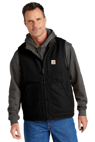 Carhartt Sherpa-Lined Mock Neck Vest (Black)
