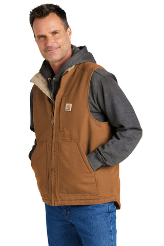 Carhartt Sherpa-Lined Mock Neck Vest (Carhartt Brown)