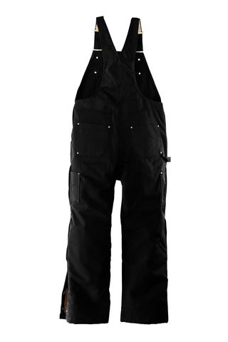 Carhartt Firm Duck Insulated Bib Overalls (Black)