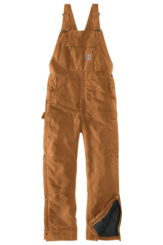 Carhartt Firm Duck Insulated Bib Overalls (Carhartt Brown)