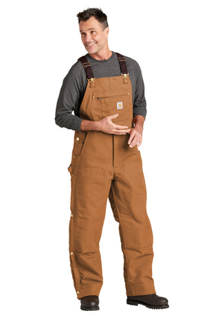 Carhartt Firm Duck Insulated Bib Overalls (Carhartt Brown)