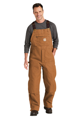 Carhartt Firm Duck Insulated Bib Overalls (Carhartt Brown)