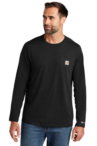 Carhartt Force Long Sleeve Pocket T-Shirt (Black)