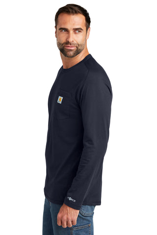 Carhartt Force Long Sleeve Pocket T-Shirt (Navy)