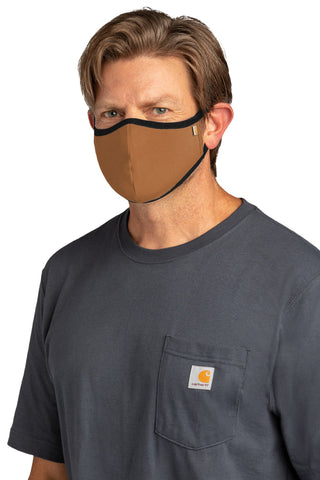 Carhartt Cotton Ear Loop Face Mask (3 pack) (Carhartt Brown)